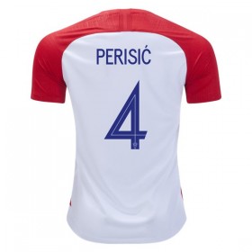 Camisolas de Futebol Croácia Perisic 4 Equipamento Principal Copa do Mundo 2018 Manga Curta